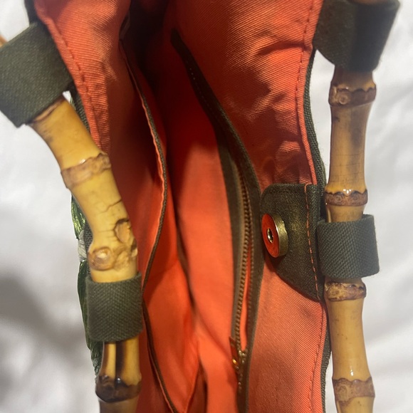 Embroidered Tropical Bamboo Handle Straw Handbag | Boho
Resort - Picture 4 of 6